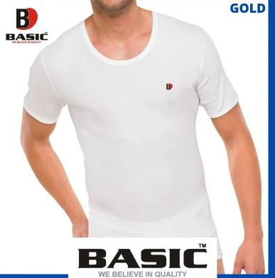 Basic Cotton Vest (Bunyan) - Gold - Pack of 3